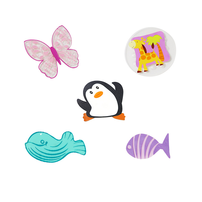 PVC bañera baño niños antideslizante alfombra de dibujos animados baño bebé lindo bañera antideslizante ventosa pequeña alfombra de piso