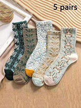 L 94873 Floral Embroidery Socks �黨������ ����ѷ�羳ŷ����