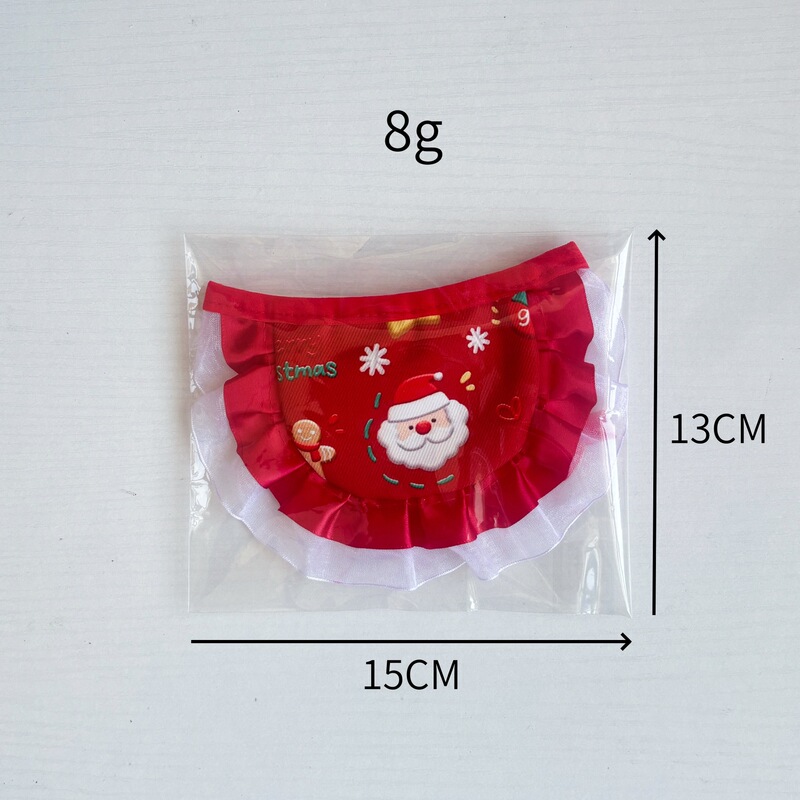 跨境新款宠物圣诞节围兜猫咪可爱圣诞印花设计口水巾狗狗围嘴装扮|undefined