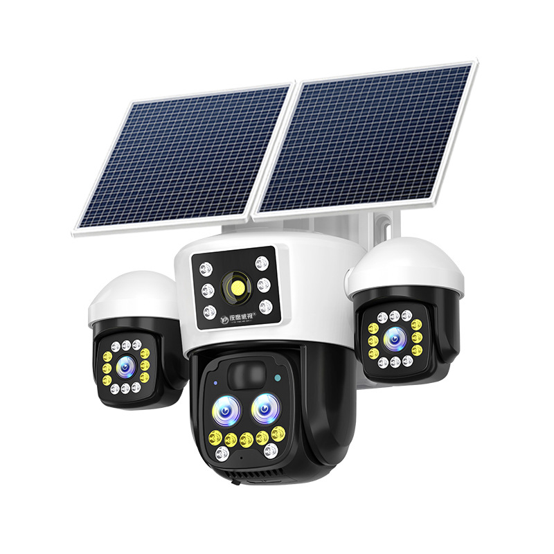 Cámara de monitor solar 360 grados sin ángulo muerto teléfono móvil remoto al aire libre HD visión nocturna 4G sin electricidad sin red
