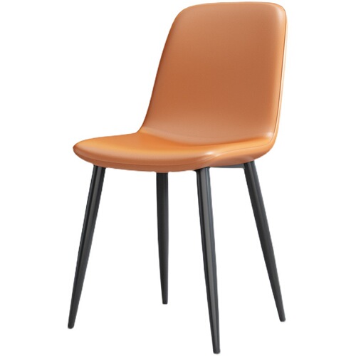 Light luxury home dining chair wrought iron dining table chair simple backrest stool negotiation chair leisure chair makeup leather chair