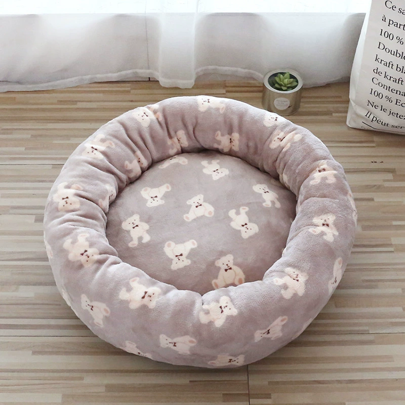 Домик для питомца (Deep Sleep) тёплый осенне‑зимний для собак и кошек, мишка, размеры S/M/L