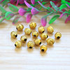 Accessory handmade, golden acrylic beads, 12mm, wholesale