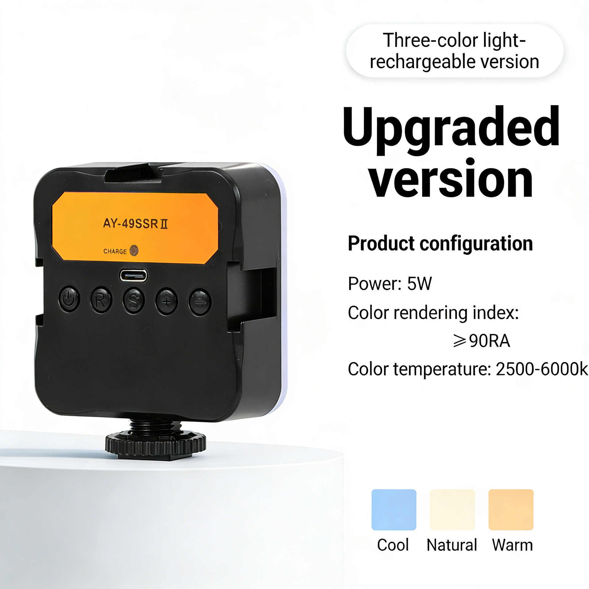 Lámpara de bolsillo mini portátil de tofu portátil de foto selfie fotográfica RGB iluminación de luz al aire libre image 12