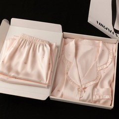 真丝睡衣女春秋季长袖长裤送闺蜜女友老婆生日礼物女生家居服套装
