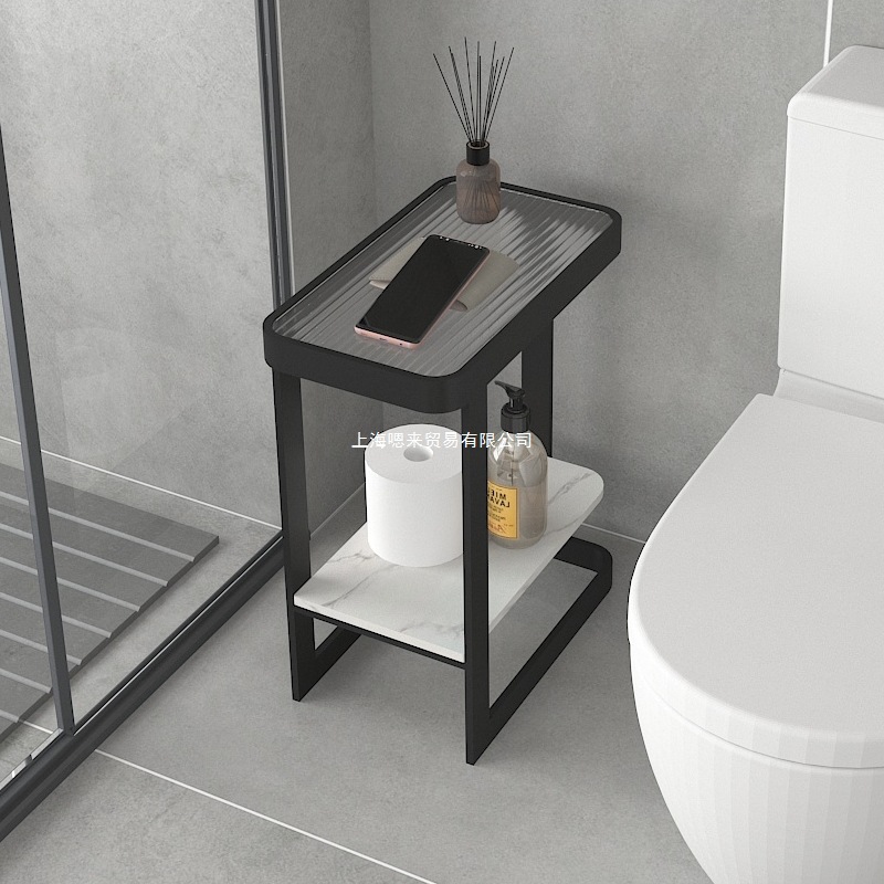 Mobile Phone Next to Toilet Bathroom Toilet Toilet Storage Rack Narrow Gap Storage Rack Small Roll Paper