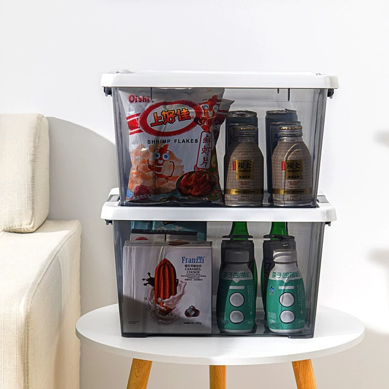 Qingye Yu деревянная крышка Пластиковый Органайзер для игрушек прозрачный сплошной цвет пластиковый ящик для хранения всякой всячины