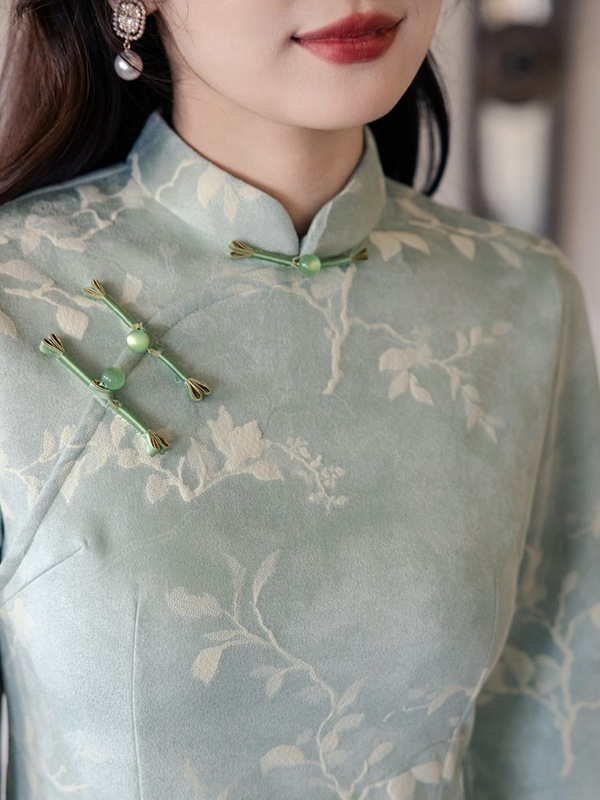 贝之韵气质优雅淑女旗袍倒大袖2025年秋季新款日常可穿改良新中式|undefined
