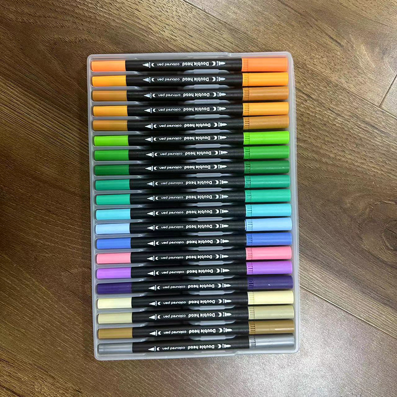 12只18只20只24只老双头PP乳白色彩笔底托现货批发