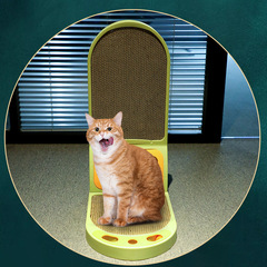 L型立式貓抓板加大耐磨瓦楞紙貓玩具鈴鐺球耐用不掉屑貓墊貓爪板