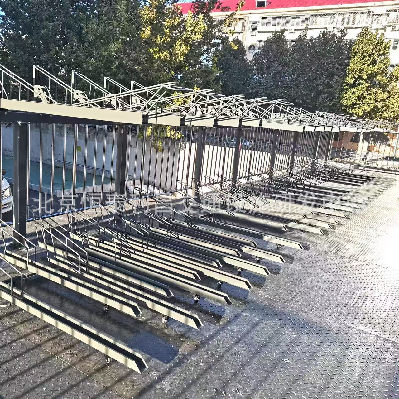 北京恒泰双层立体碳钢自行车停车架，省地又整齐