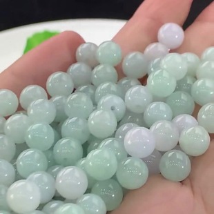 Tiktok Supply Natural Burmese Jadeite A-Grade Fruit Green Jade Beads Jewelry Wholesale