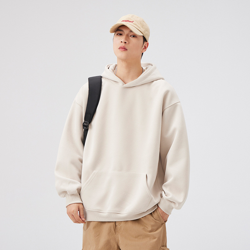 Hooded Large Pocket Japanese Retro Spring and Autumn New Solid Color All-match Men's and Women's Student Fashion Brand Top Fashion