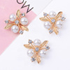 Metal hair accessory from pearl, Korean style, wholesale