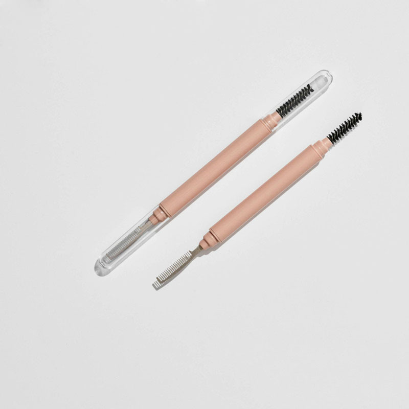 New gift product: Two-in-one makeup brush with protective cover, double-headed steel needle eyebrow comb and eyelash brush, clearly distinguishing wild eyebrows undefined