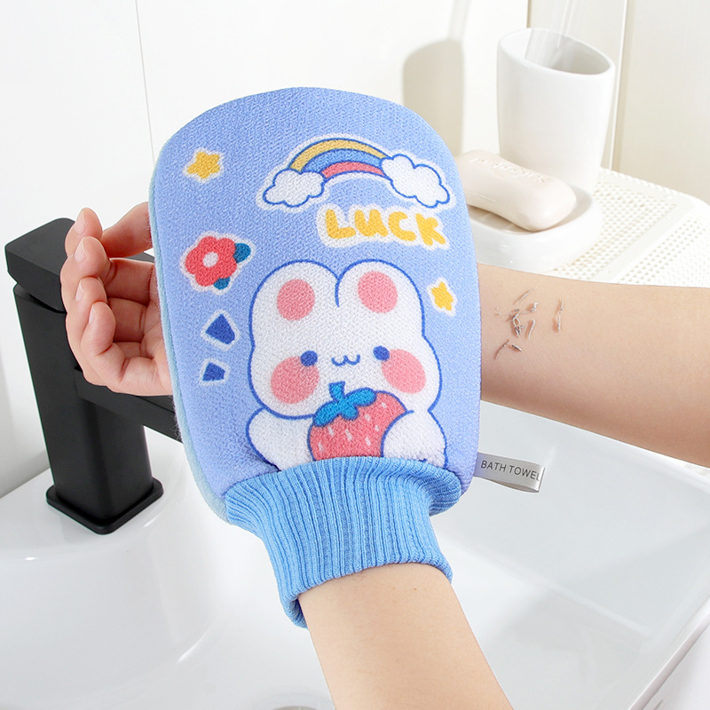 Toalla de baño de doble capa engrosada fuerte Descontaminación de barro adulto espalda frotando guantes hogar Baño baño Baño tela artefacto