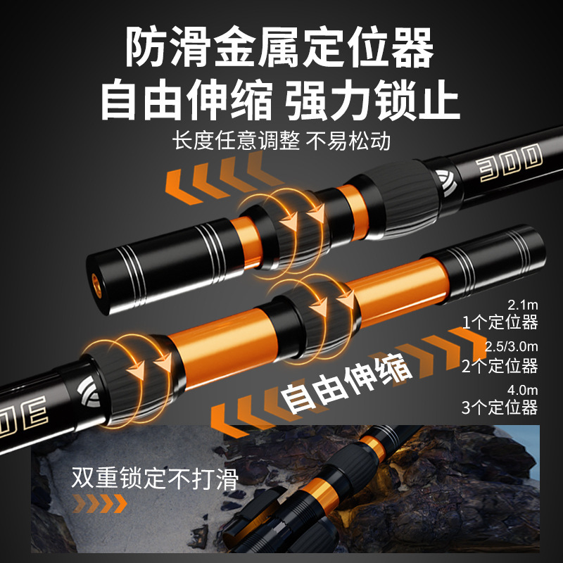 沃鼎GT碳素超轻超硬巨物抄网全套裸竿钓鱼捞鱼网兜套装大物抄网杆|undefined