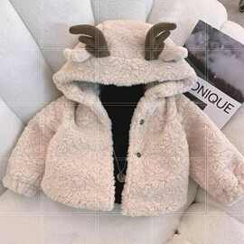 女童羊羔绒外套秋冬季2022新款洋气宝宝加厚冬装上衣中小童毛毛衣