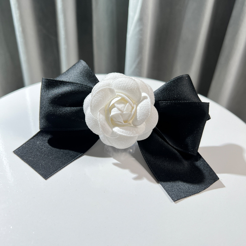 Korean C-style Camellia Brooch With A High-end Feel, Niche Vintage Bow Tie For Weddings, Women's Decorative Accessory_voghion.com