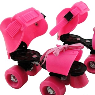 Upgraded Kidsren's and Adults' Adjustable Four-Wheel Double-Row Roller Skates, Skateboard Roller Skates, Metal Brackets