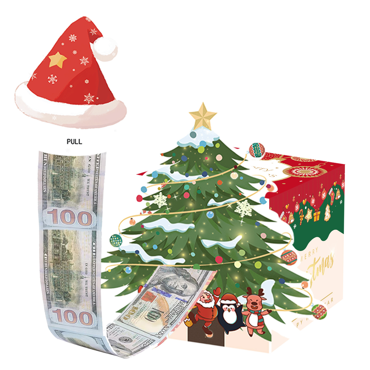 크리스마스 양말 돈 뽑기 상자 01