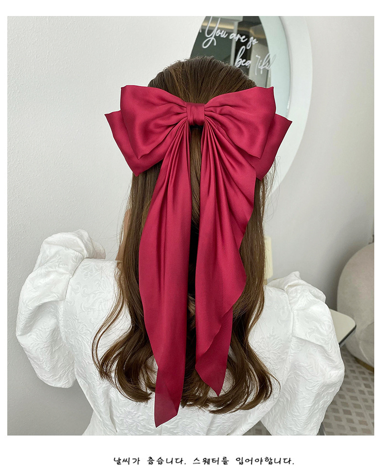 丝绸蝴蝶结发夹