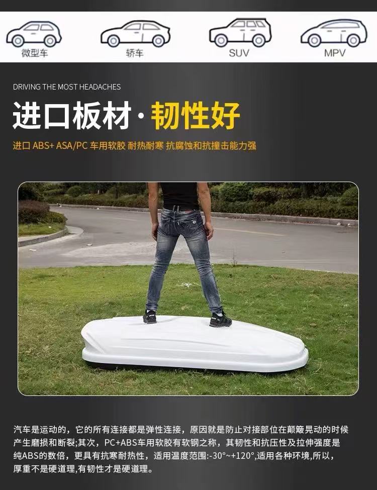 Genuine Car Roof Luggage Box, Large Capacity Suv Roof Box, Universal Ultra-Thin Travel Suitcase Luggage Rack