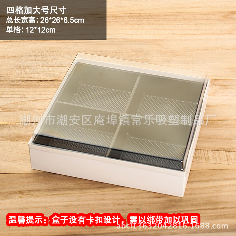 Caja de embalaje de corte de frutas y frutas plegables de una sola caja de plástico de papel antivaho desechable de cuarenta y nueve compartimentación de frutas y verduras con tapa