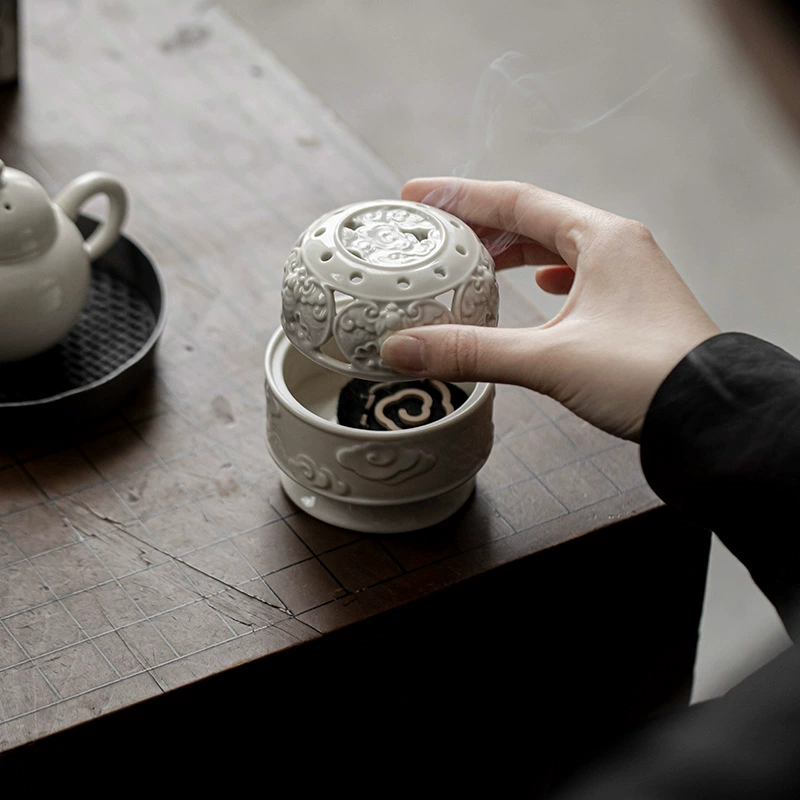 宜室茶话 Incense burner, ароматическая лампа с сандаловым деревом, красное дерево
