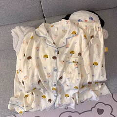源工場の大量現物雲綿春秋パジャマ女性カーディガンの家庭服は甘い