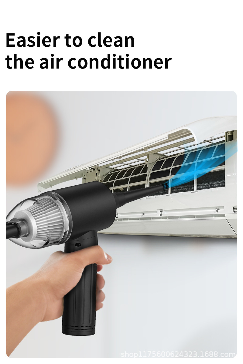 Rechargeable Car Vacuum Cleaner, Handheld, Small Size, Strong Suction, Dual-Use for Car and Home, Exclusively for Cross-Border Sales