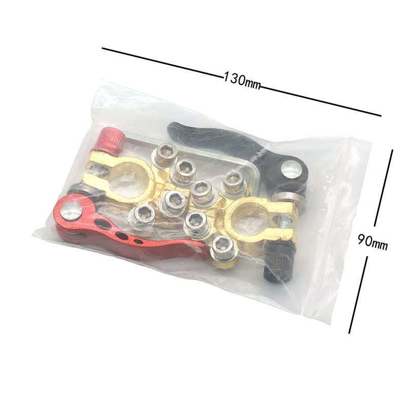 Terminal de la batería conector de zinc chapado en cobre + junta de lana rojo y azul de liberación rápida desconexión terminal de la batería del coche