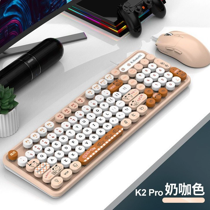 蝰蛇 Keyboard, mouse, retro set, laptop for office, punk style