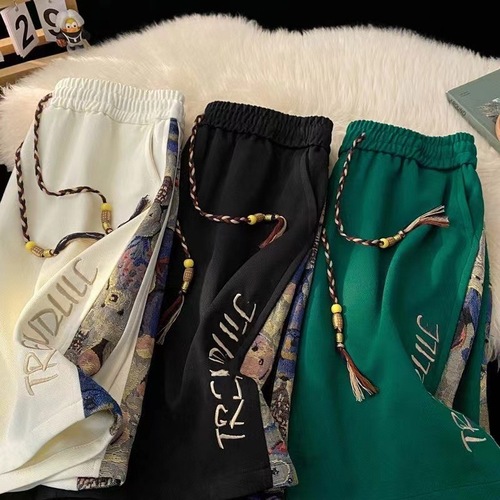 High Street Short Shorts Men's Summer Trend Brand Loose Plus Size Casual American Sports Sweatpants Men's Five-Piece Pants