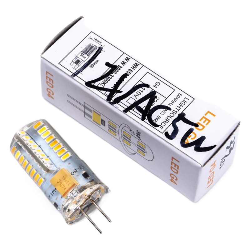 AC12VG4 grano de la lámpara LED pin lámpara de cristal de baja presión burbuja ultra brillante G4 fuente de luz espejo frontal lámpara de ahorro de energía bombilla