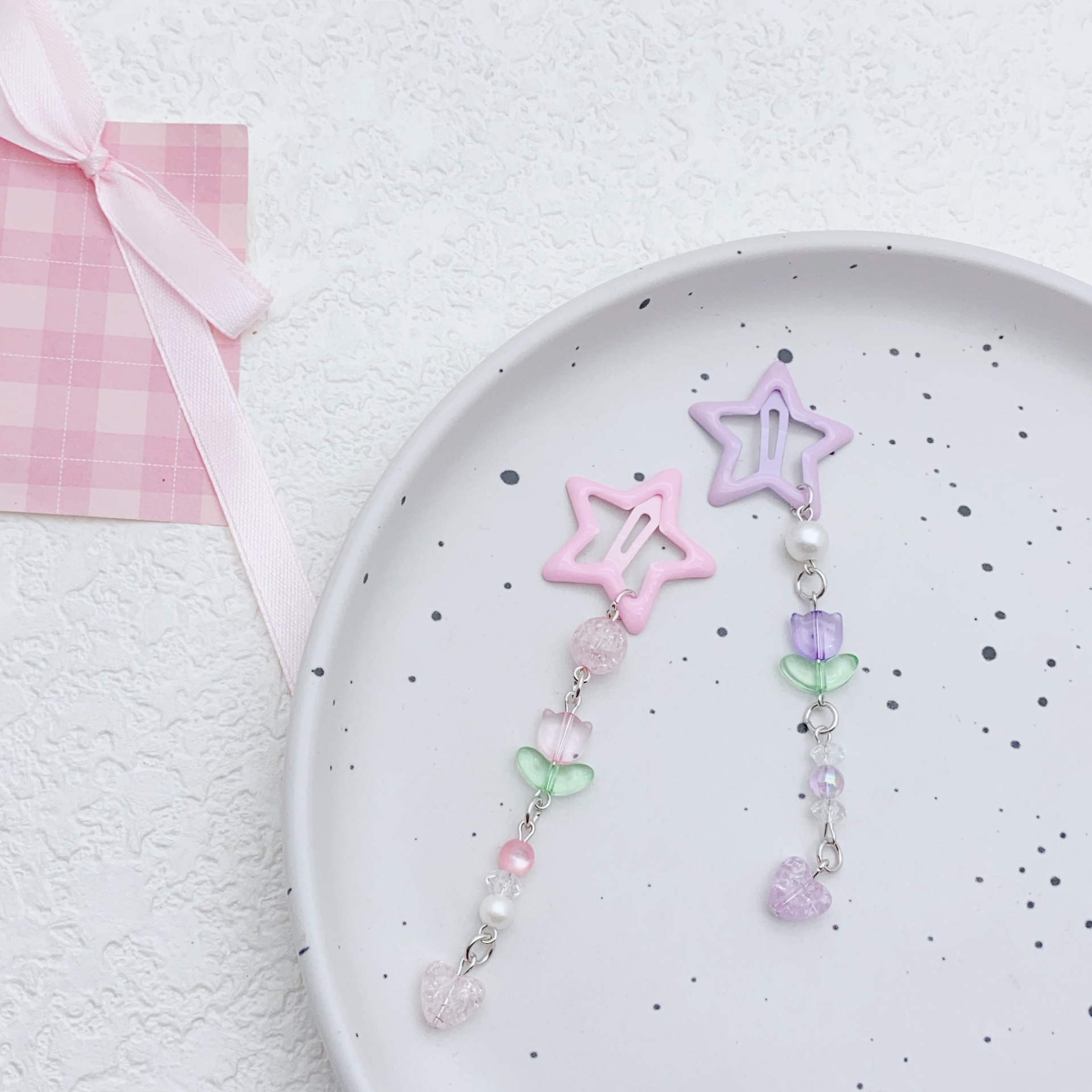 8g Weight Charm Hair Clips Hair Accessories Type 1 Piece Quantity Holiday, Street Occasion Alloy Material Pentagram Pattern All Seasons Season Women's Gender IG Style, Cute, Sweet Style IG Style Cute Sweet Women's Pentagram Alloy Charm Hair Clips 6