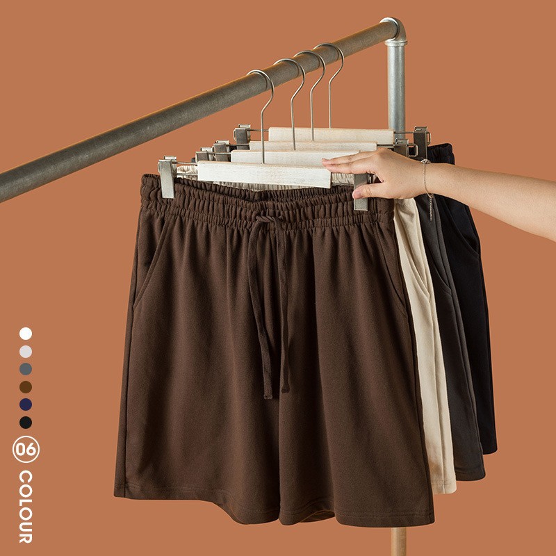 Pantalones cortos de cinco puntos, pantalones cortos de punto de algodón peinado de 300g para hombres y mujeres, pantalones casuales deportivos transpirables de verano, China y Alemania BYB5111