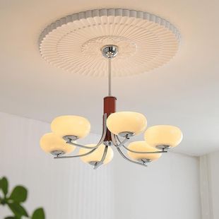 French Middle vintage Bauhaus Living Room Chandelier Vintage Solid Wood Persimmon Lamp Nordic Master Bedroom Dining Room Lamp