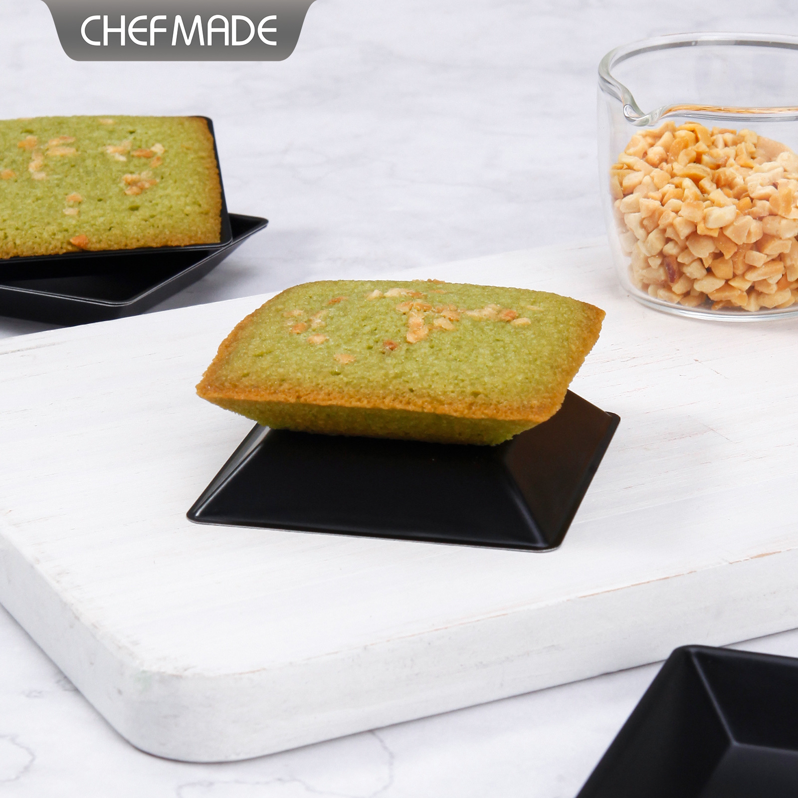 Square Financier Mold Non-Stick Small Gold Brick Cake Mold Baking Mold Cake Tart Mold Small Tart Mold