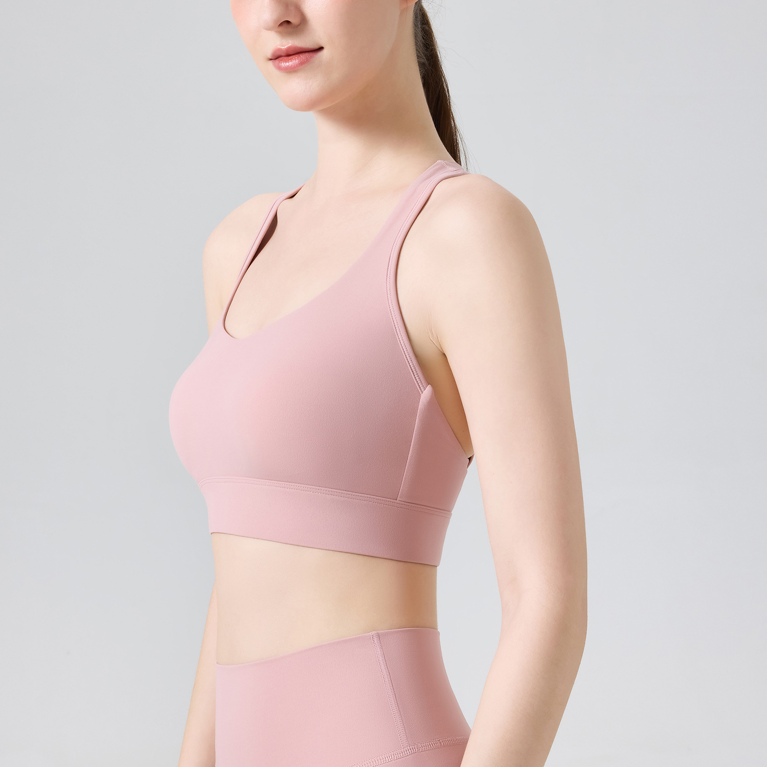 N66 Laica trajes de yoga integral a prueba de choque deportes correr entrenamiento físico cruzado chaleco de belleza pecho colaterales colapso sujetador