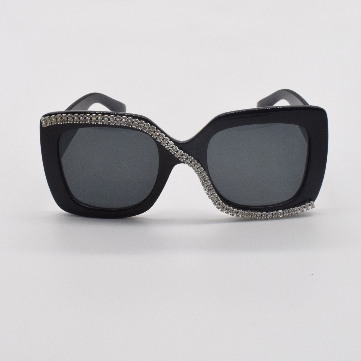 Korean Style Square Big Frame Diamond Sunglasses display picture 1