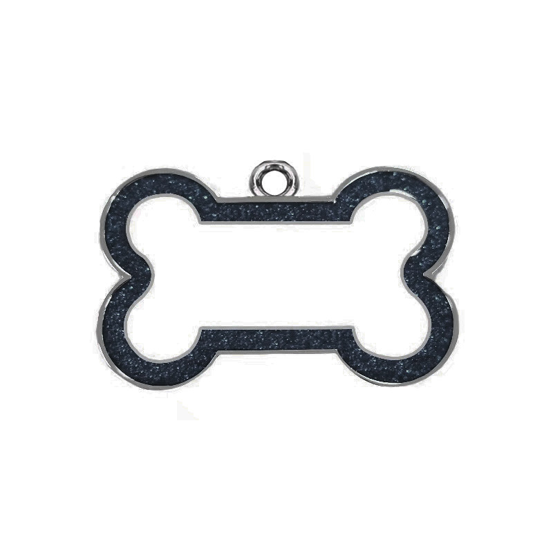 Amazon perro anti-perdida tarjeta de perro es tarjeta de identificación de hueso borde polvo brillante mascota collar de gato para perder la lista