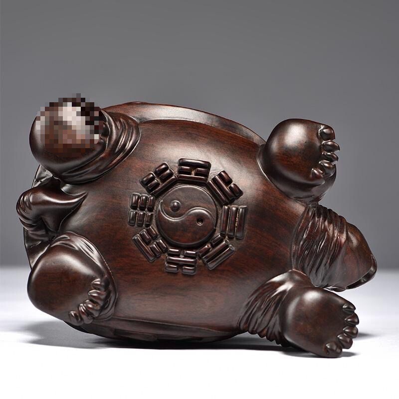 黒檀彫刻金亀装飾品無垢材亀ホーム風水リビングルームオフィス装飾デスクトップ小さな装飾品|undefined