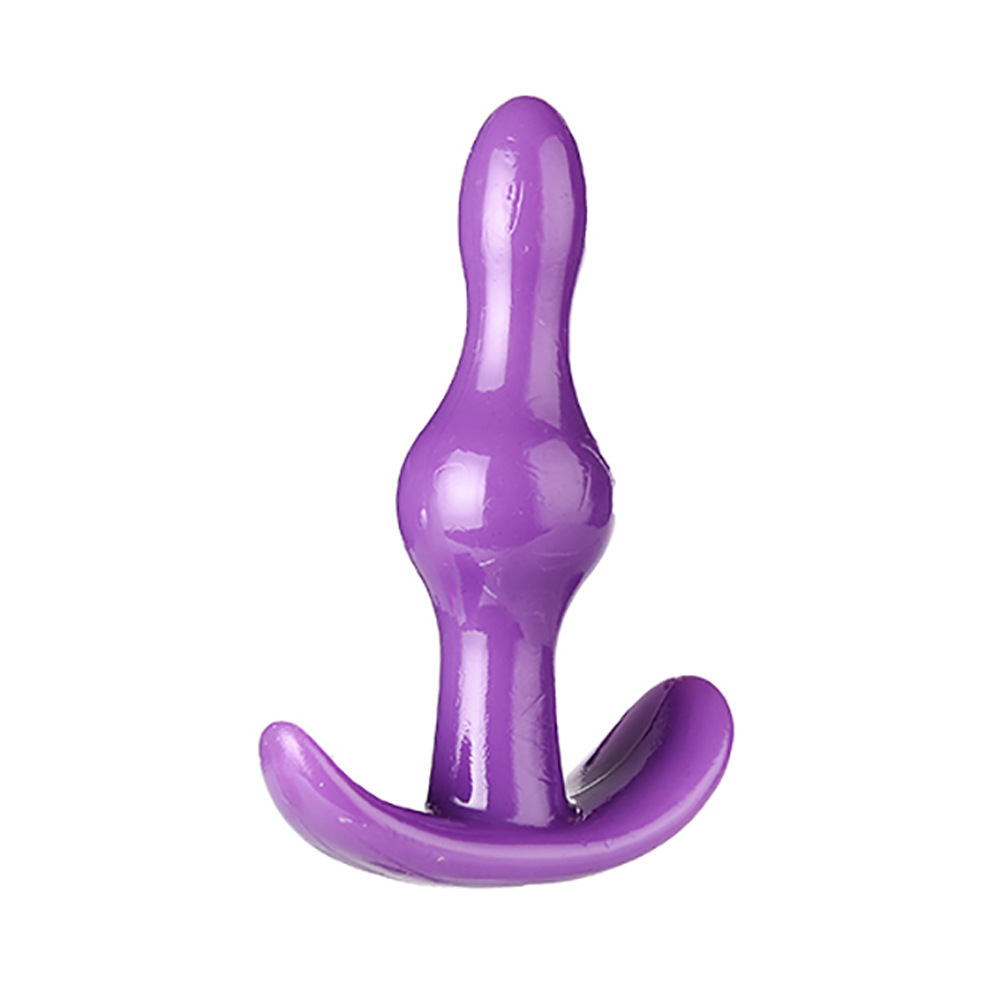 Mini TPE Anal Plug Set with Beaded Design, Pink and Black Options — detail image 2