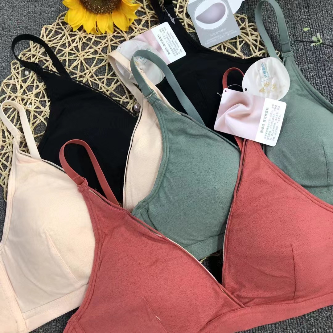 Filipinas Malasia ropa interior brillante sexy sujetador inalámbrico pecho contrayendo sujetador anti-flacidez al por mayor