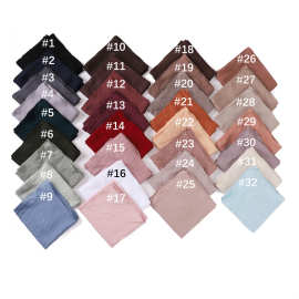 跨境新品单色90小方巾自然皱棉感围巾柔软细纹褶皱微弹女丝巾批发