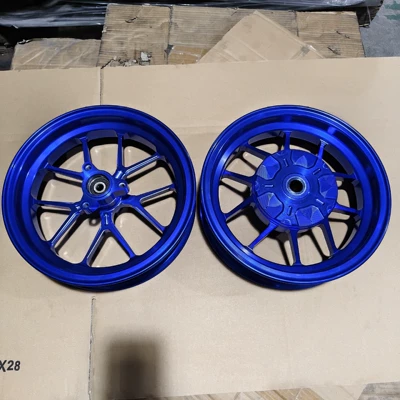 100CC Lingying 100 Kuqi RS Steel — Motorcycle wheel hub - deep-blue