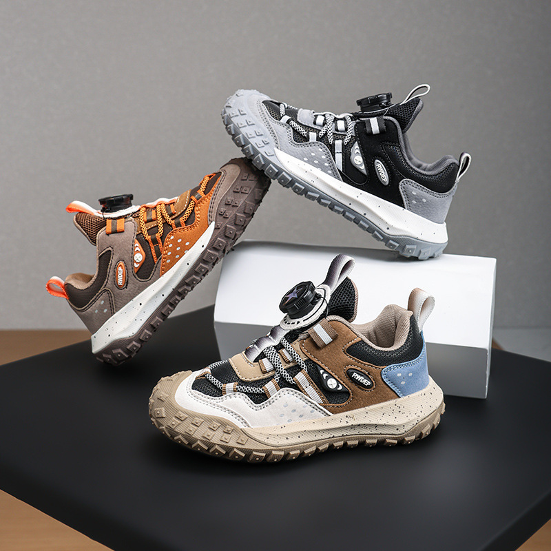 Children's Sports Shoes with Rotating Buttons, Versatile 2024 Spring & Fall New Girls' Shoes, Boys' Shoes, Trendy Big Kidsren's Shoes