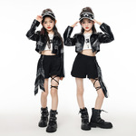 爵士舞服装女童韩版潮牌时髦少儿jazz架子鼓演出服街舞儿童潮服秋