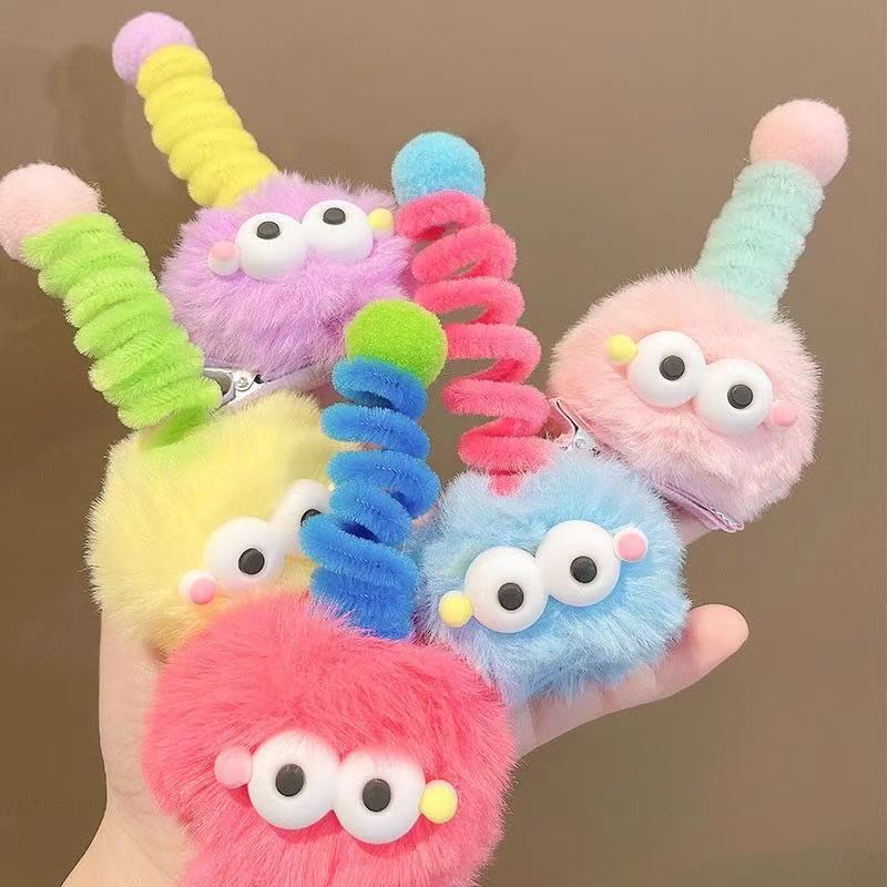 韓国版のかわいいアニメの女の子のヘアピンbbクリップのぬいぐるみのヘアアクセサリーの前髪クリップのサイドクリップの子供の秋冬|undefined